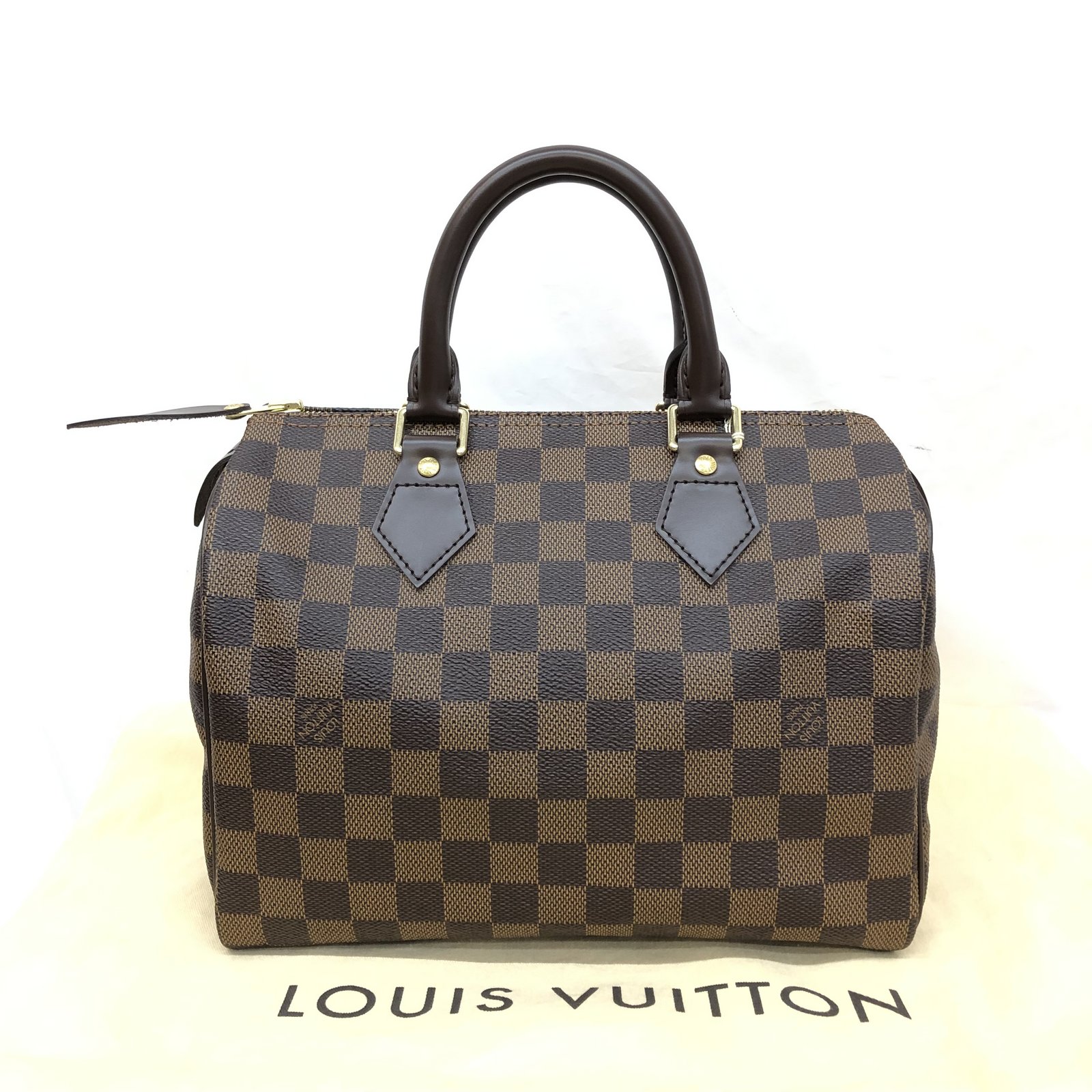 LOUIS VUITTON ルイヴィトン ハンドバッグ スピーディ25 N41532 ミニボストンバッグ ダミエ ブラウン フランス製 手持ち鞄 南京錠 鍵2本 保存袋 美品 レディース メンズ T東大阪店 ITMPZ0YZAWP0【中古】 RLV2146