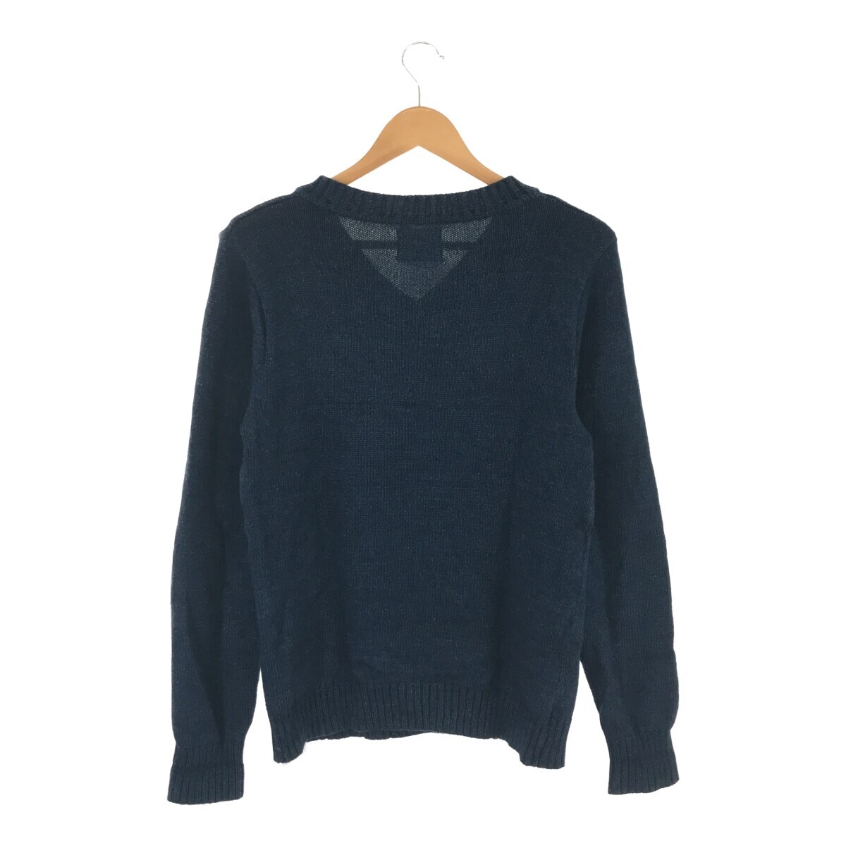 EVISU エヴィス Indigo Cotton Knit Sweater イディゴ コットン ニット セーター Vネック 貝塚店 ITX8XWTC9SVS 【中古】 RK140S