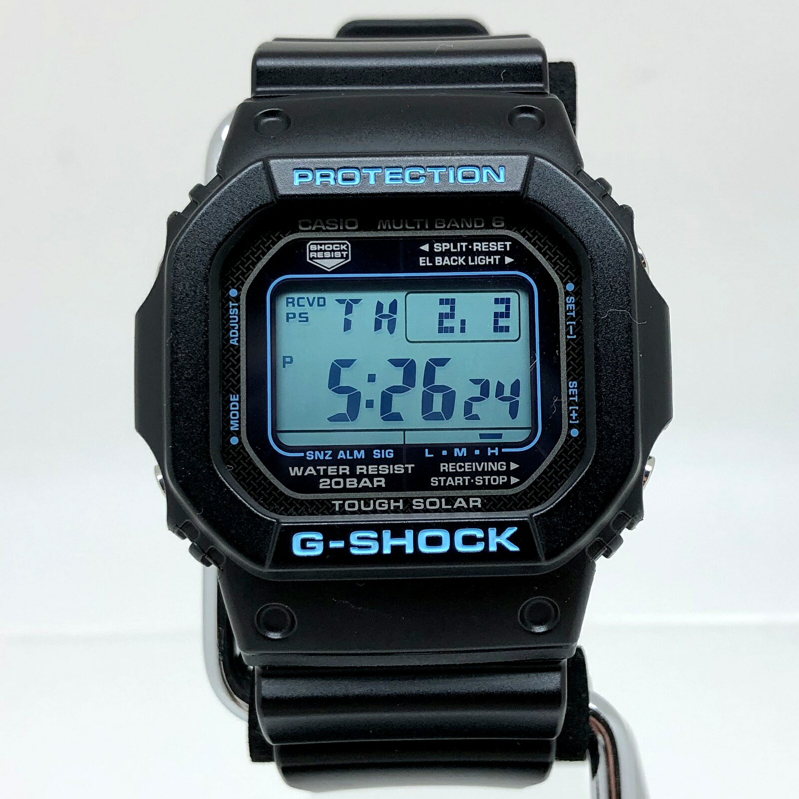 G-SHOCK ジーショック CASIO カシオ 腕時計 GW-M5610BA タフソーラー 電波ソーラー ブラック ブルー スクエアフェイス デジタル ワールドタイム メンズ 三国ケ丘店 ITS6OIVYZU5K 【中古】