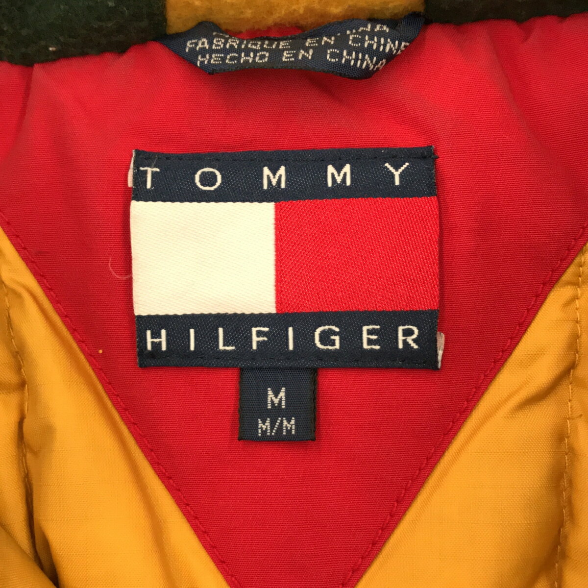 TOMMY HILFIGER トミーヒルフィガー 90's OLD ダウンジャケット 4ポケット 旧タグ フラッグ刺繍 アウター JKT メンズ M 中古 三国ケ丘店 ITI5OLLX7XO8 【中古】 RM4113D
