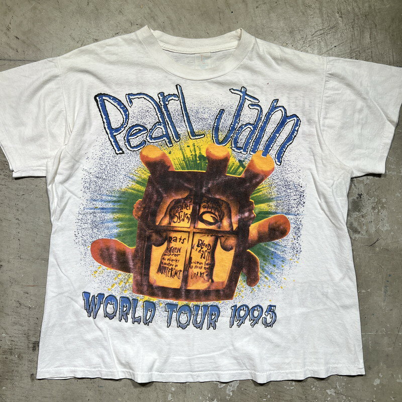 SHORT HILLS TEE 90 039 s Pearl Jam パールジャム WORLD TOUR 1995 ワールドツアーTee ブートレグ Eddie Vedder XLサイズ 三国ケ丘店 ITDQG1SQ5OC0 【中古】 RM2634H