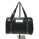 Christian Dior クリスチャンディオール ミニボストンバッグ トロッター キャンバス レザー ブラック シルバー金具 レディース 三国ケ丘店 ITPE9954EHC0 【中古】 RM4842D