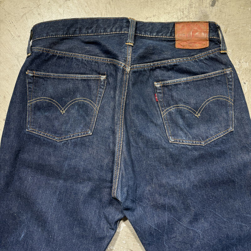 LEVI'S SPECIAL!! 50's リーバイス 501XX デニム 革パッチ 両面タブ移行期 センターセット 美品 濃紺 W..