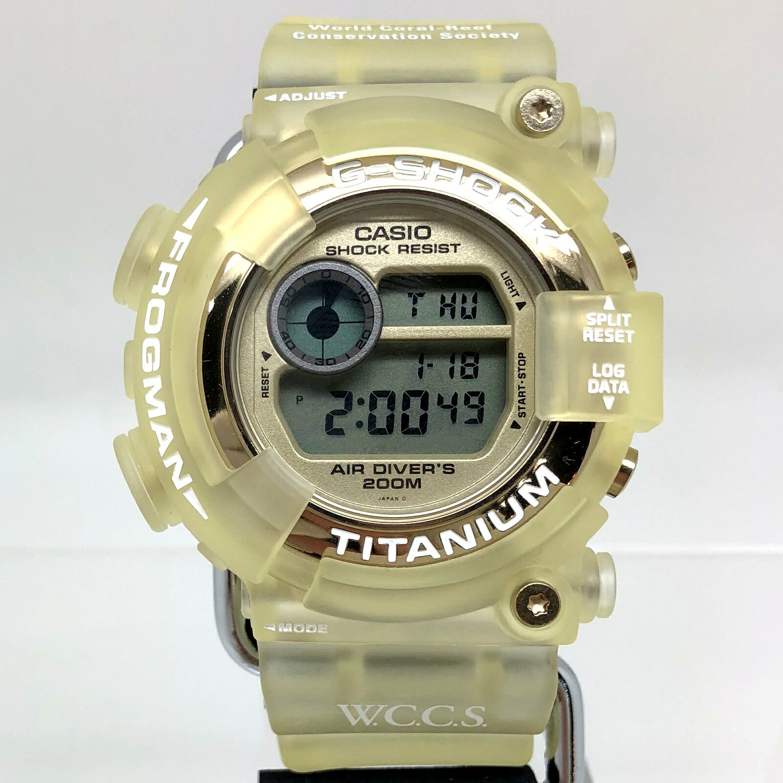 G-SHOCK ジーショック CASIO カシオ 腕時計 DW-8201WC-9T フロッグマン FROGMAN WCCS サンゴ礁保護 オフィシャル トリプルマンタ スクリューバック デジタル クォーツ 三国ケ丘店 ITHZZ3ODQJYO 【中古】