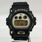 G-SHOCK ジーショック CASIO カシオ 腕時計 DW-6900STS-9JR STUSSY ステューシー 25周年記念モデル 25TH ANNIVERSARY 三つ目 ダブルネーム コラボ メンズ ブラック ゴールド 三国ケ丘店 IT4XYOUHN686 【中古】