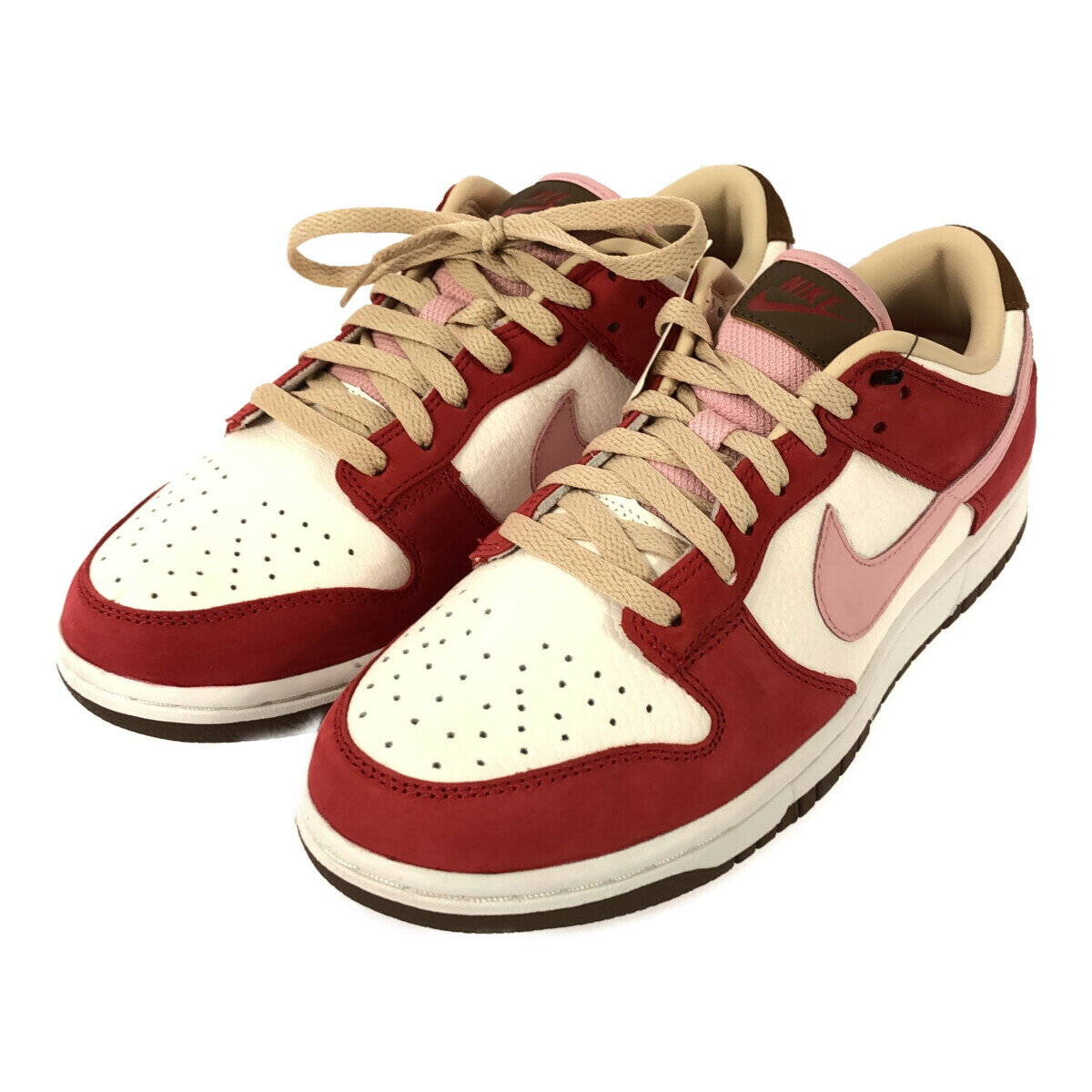 NIKE ʥ WMNS DUNK LOW PREMIUM BACON SPORT RED SHEEN SAIL MEDIUM BROWN...