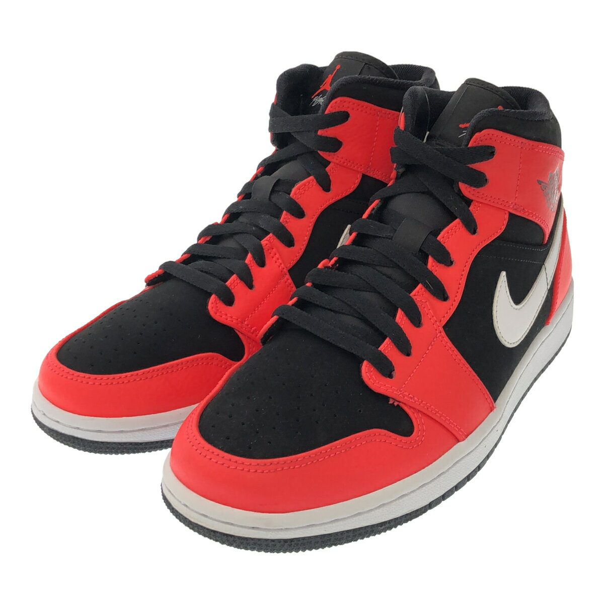 NIKE ナイキ Air Jordan 1 Mid Infrared 23 エアジョーダン インフラレッド ブラック ハイカットスニーカー 靴 メンズ タグ付き 美品 貝塚店 ITDI9LULE0XW 【中古】 RM1216D