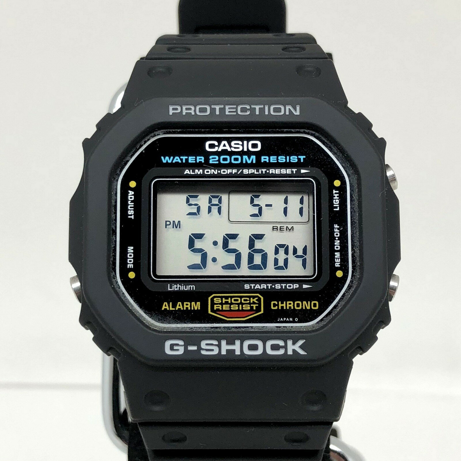 G-SHOCK ジーショック CASIO カシオ 腕時計 DW-5600C レストア 901 スクリューバック スピード デジタル クォーツ 豆ライト スクエアフェイス ブラック 三国ケ丘店 ITV8YHCKTNRK 【中古】