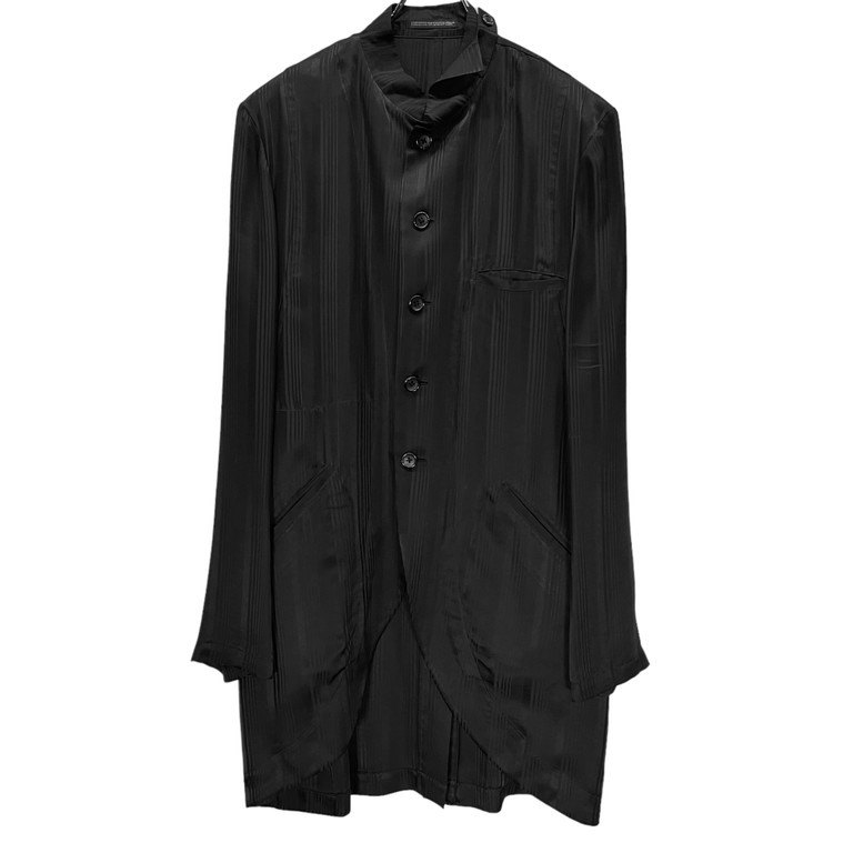 楽天NEXT51楽天市場店Yohji Yamamoto Pour Homme 08SS シルクストライプ変形襟燕尾ロングテーラードジャケット 敗残兵期 LOOK32 Archive 00s コート ヨウジヤマモトプールオム メンズ 三国ケ丘店 ITJ1Z3U7DDUG 【中古】 RM3794I