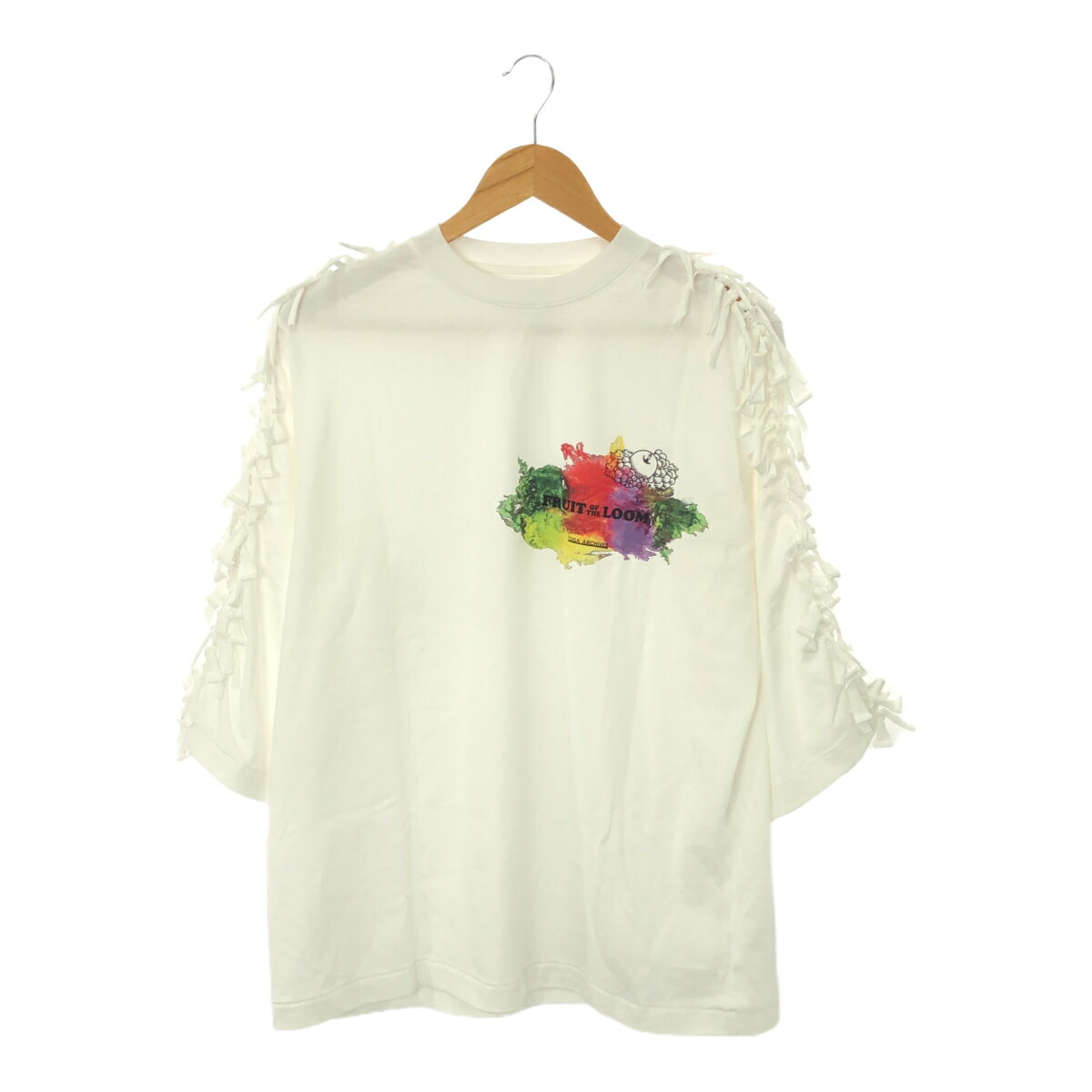 TOGA ARCHIVES × FRUIT OF THE LOOM トーガ アーカイブス フルーツオブザルーム サイズM Fringe top タグ付 フリンジトップス ホワイト レディース 美品 TC22-JK505 三国ケ丘店 IT3JCCNQ2R50 【中古】 RM4138M