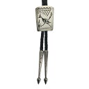 HOPI ホピ族 Weaver Selina オーバーレイ ボロタイ ロードランナー STERLING シルバー インディアンジュエリー 三国ケ丘店 IT7QW...