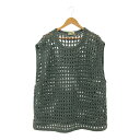 Niche. MacMahon Knitting Mills ニッチ マクマホン ニッティング ミルズ サイズF 別注 ローゲージニットベスト グリーン系 コッ...