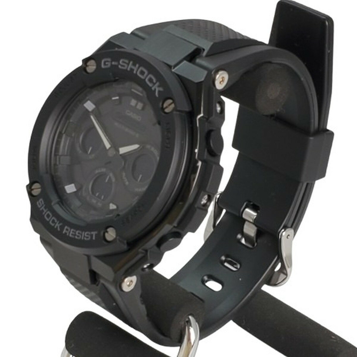 G-SHOCK ジーショック CASIO カシオ 腕時計 GST-W300G-1A1 G-STEEL 電波ソーラー Gスチール アナデジ ブラック ミドルサイズ タフソーラー 貝塚店 IT2MZBVBQ678 【中古】