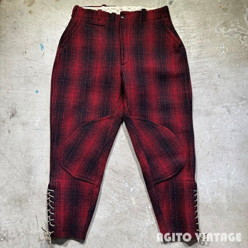 Drybak ドライバック 40's~ ウールハンティングパンツ オンブレチェック CONMAR コの字 実寸W31~32 三国ケ丘店 ITYRG4FZ2ADK 【中古】 RM3078H