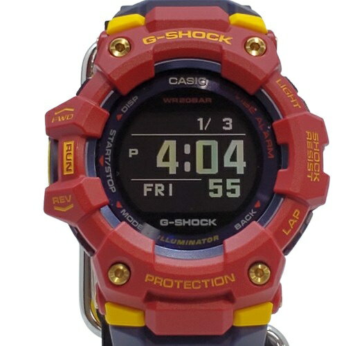 G-SHOCK ジーショック CASIO カシオ 腕時計 GBD-100BAR-4JR G-SQUAD Gスクワッド バルセロナ コラボ ダブルネーム チームカラー レッド ブルー メンズ 貝塚店 IT89WSFC5C2V 【中古】