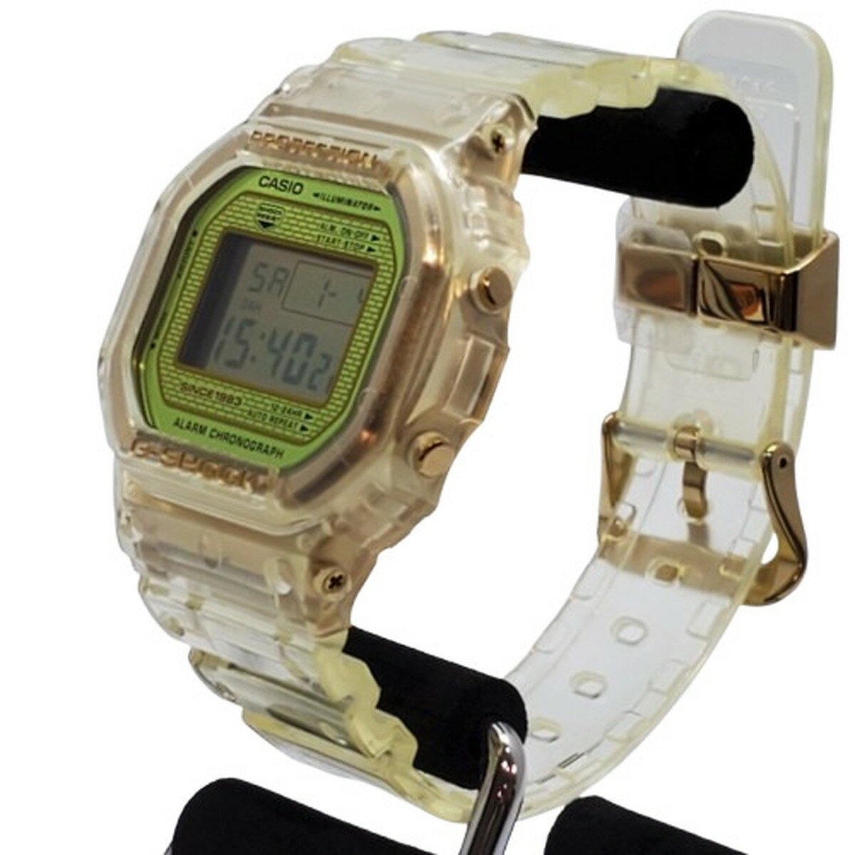 G-SHOCK ジーショック CASIO カシオ 腕時計 DW-5035E-7 35th ANNIVERSARY GLACIER GOLD Gショック35周年記念 グレイシアゴールド クリアスケルトン スクリューバック 2018年9月発売 貝塚店 IT19UHBWQO91 【中古】