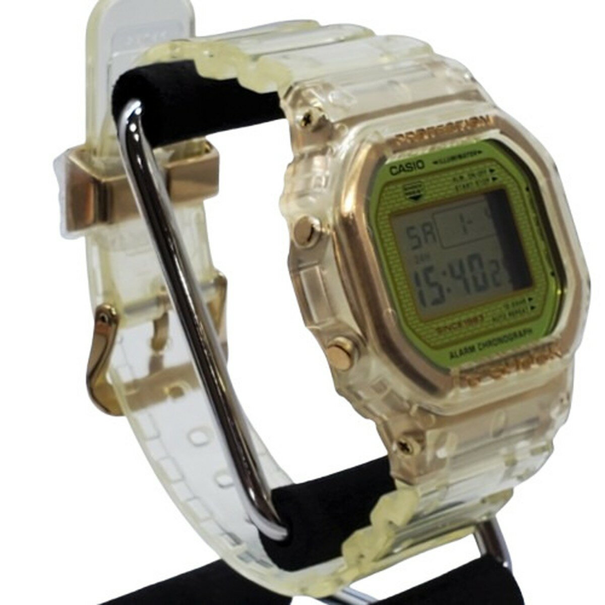G-SHOCK ジーショック CASIO カシオ 腕時計 DW-5035E-7 35th ANNIVERSARY GLACIER GOLD Gショック35周年記念 グレイシアゴールド クリアスケルトン スクリューバック 2018年9月発売 貝塚店 IT19UHBWQO91 【中古】
