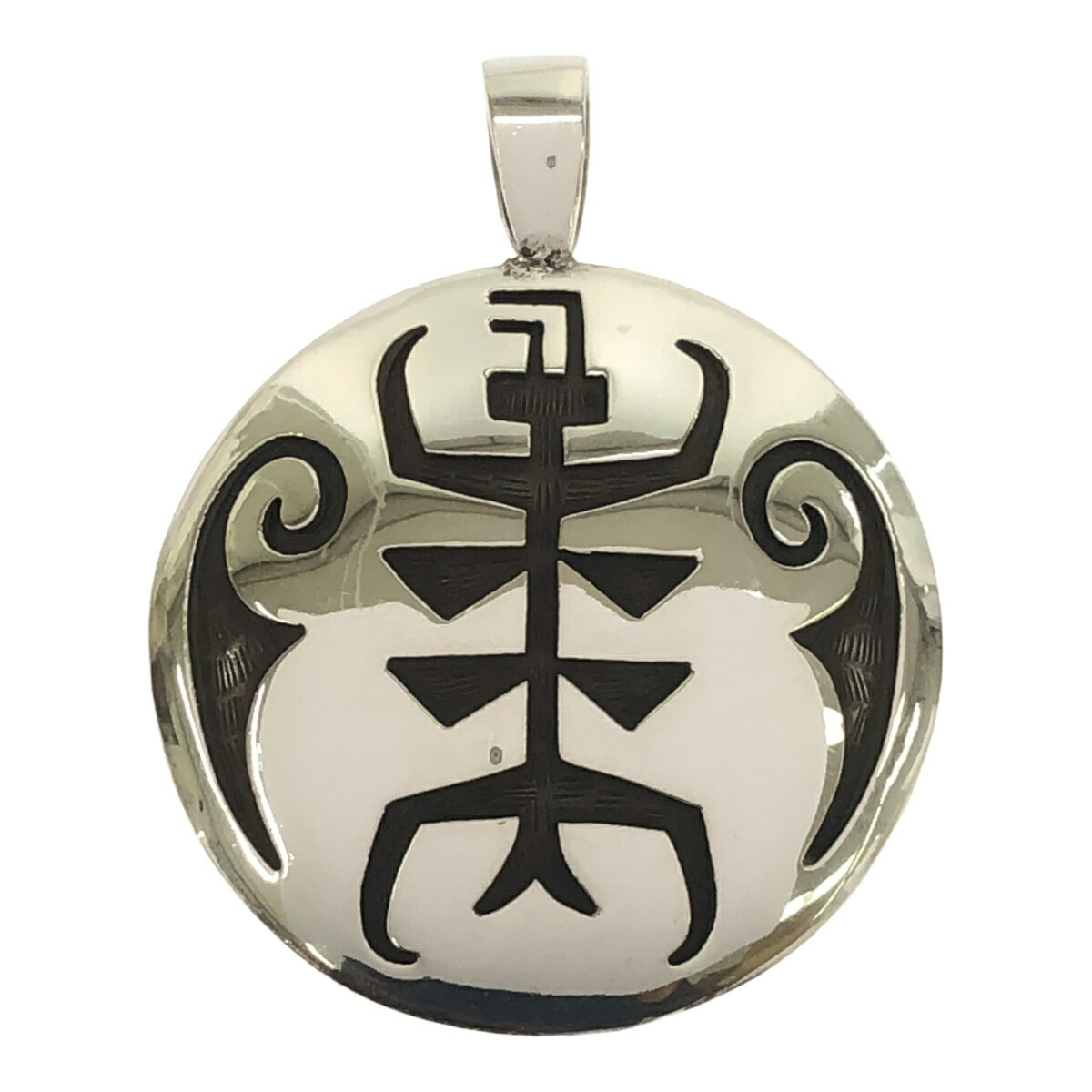 HOPI ホピ族 Manuel Hoyungwa オーバーレイペンダントトップ バグデザイン STERLING スターリングシルバー 三国ケ丘店 ITPN04L...