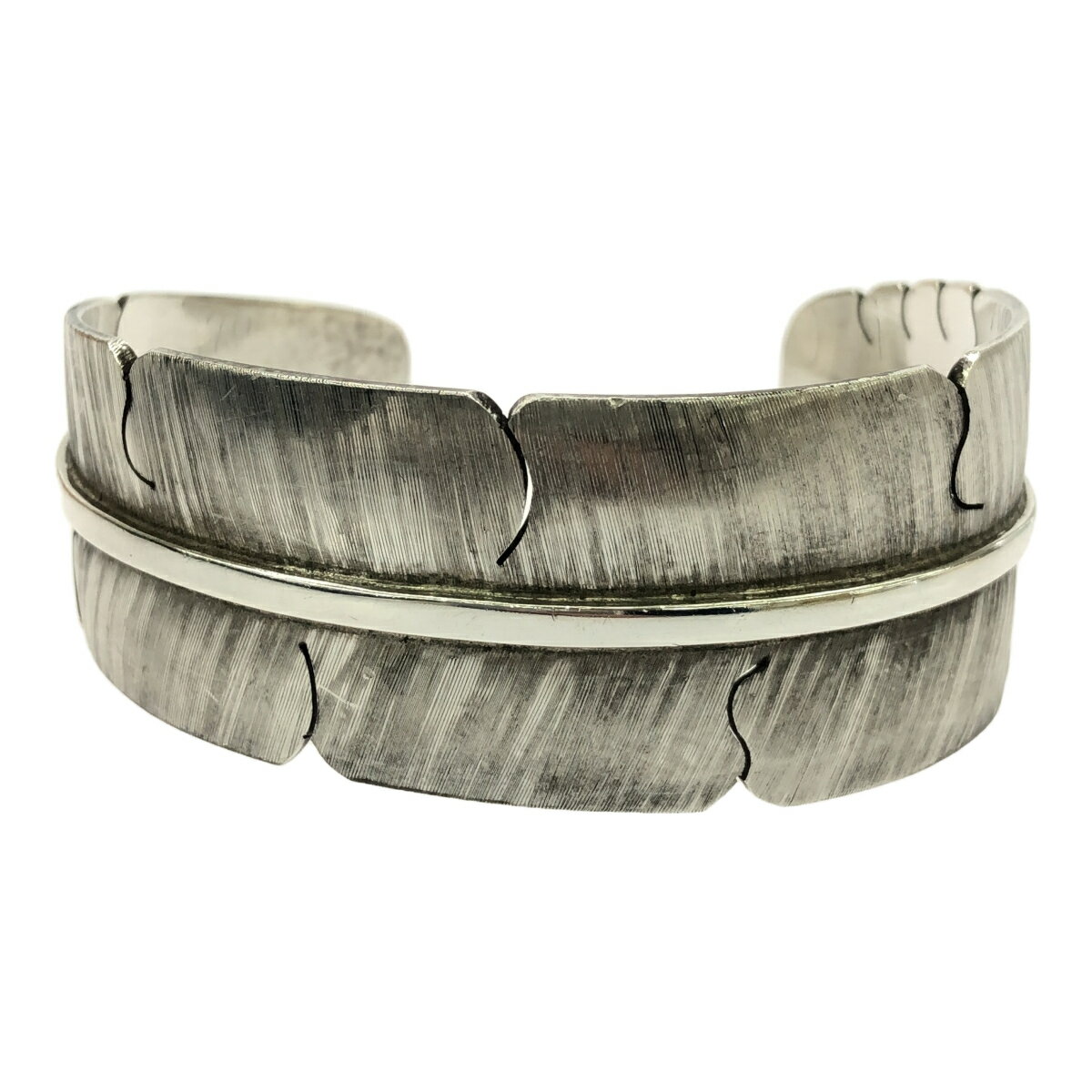 ISLETA イスレタ族 Michael Kirk イーグルフェザーバングル STERLING スターリングシルバー インディアンジュエリー 三国ケ丘店 ITD...