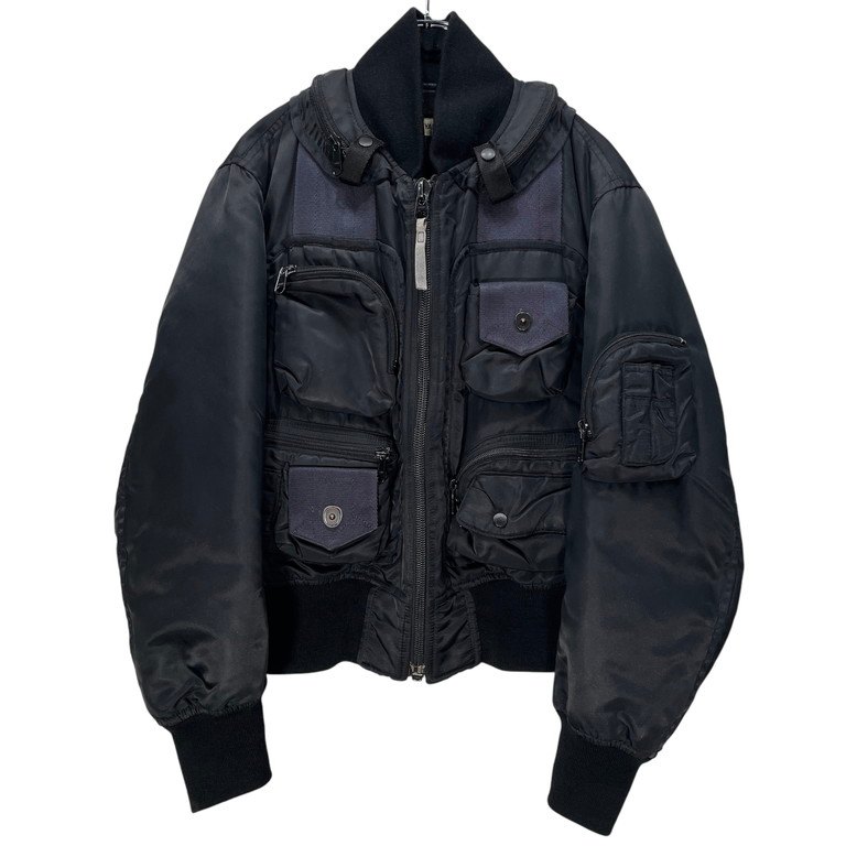 ISSEY MIYAKE MEN 96AW PARACHUTE CARGO BOMBER JACKET ナイロンパラシュートカーゴボンバージャケット MA-1 ...