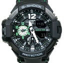 G-SHOCK ジーショック CASIO カシオ 腕時計 GA-1100-1A3 GRAVITYMASTER グラビティマスター ツインセンサー搭載 方位・温度計測 ワールドタイム 高輝度LEDライト ブラック×グリーン アナデジ 2015年4月発売 三国ケ丘店 ITZMZX0ZHLPW 【中古】(2)