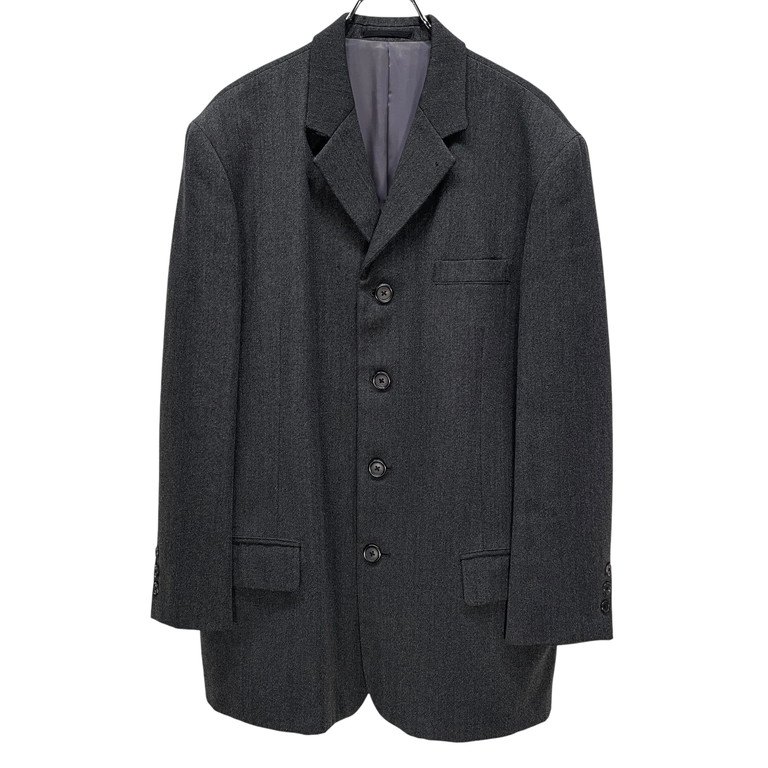 Y's for men ウールサージセットアップスーツ Archive 90s 4Bテーラードジャケット 2タックパンツ スラックス トラウザーズ ごま塩 Yohji Yamamoto Pour Homme ヨウジヤマモトプールオム ワイズフォーメン メンズ 三国ケ丘店 ITQI4C5XBU2W 【中古】 RM4610I