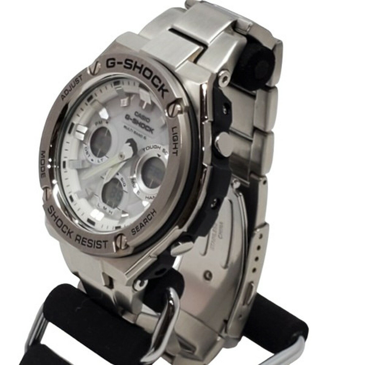 G-SHOCK ジーショック CASIO カシオ 腕時計 GST-W110D-7A G-STEEL Gスチール シルバー ホワイト ステンレススチール アナデジ 電波ソーラー タフソーラー メンズ ラウンドフェイス 貝塚店 IT03JDMKV6UK 【中古】