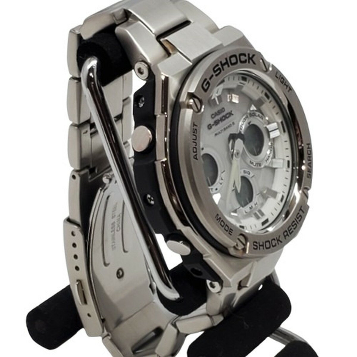 G-SHOCK ジーショック CASIO カシオ 腕時計 GST-W110D-7A G-STEEL Gスチール シルバー ホワイト ステンレススチール アナデジ 電波ソーラー タフソーラー メンズ ラウンドフェイス 貝塚店 IT03JDMKV6UK 【中古】