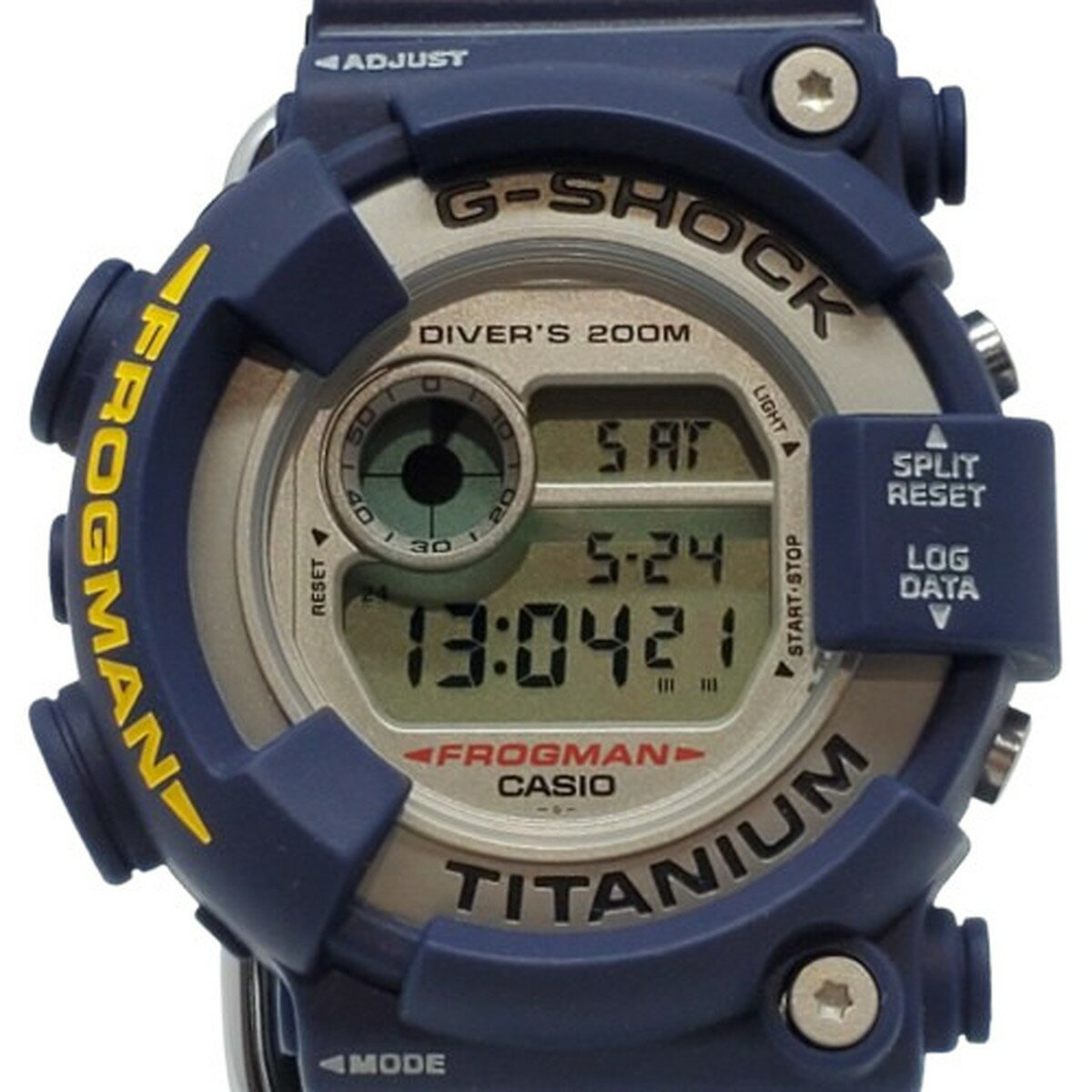 G-SHOCK ジーショック CASIO カシオ 腕時計 DW-8200NK-2 FROGMAN MEN IN NAVY & KAHKI フロッグマン メンインネイビー&カーキ チタンケース 1999年12月発売 貝塚店 IT829ZWCHA8Z 【中古】