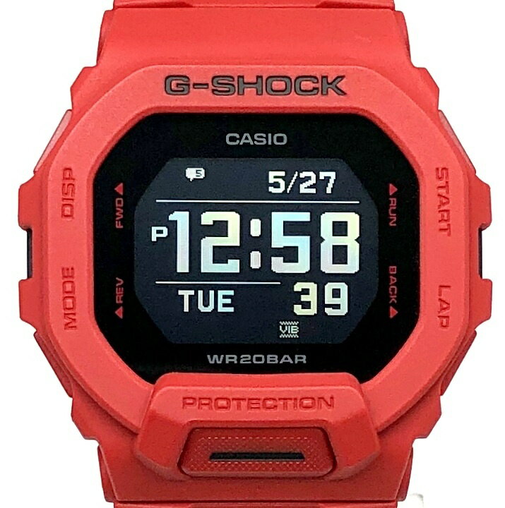 G-SHOCK ジーショック CASIO カシオ 腕時計 GBD-200RD-4 G-SQUAD ジースクワッド スマートウォッチ 加速度センサー Bluetooth通信機能搭載 モバイルリンク 距離計測機能 LEDバックライト レッド×ブラック WEB限定 2021年12月発売 三国ケ丘店 ITGV3S9EKSM4 【中古】