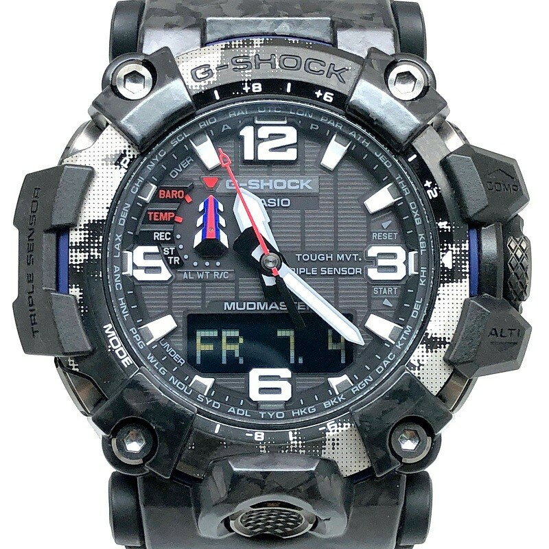 G-SHOCK ジーショック CASIO カシオ 腕時計 GWG-2000TLC-1A MUDMASTER TEAM LAND CRUISER マッドマスター ランドクルーザー コラボモデル 電波ソーラー トリプルセンサー 方位・高度・気圧・温度計測 ダブルLEDライト 2022年1月発売 三国ケ丘店 ITLSLE1LY9PQ 【中古】
