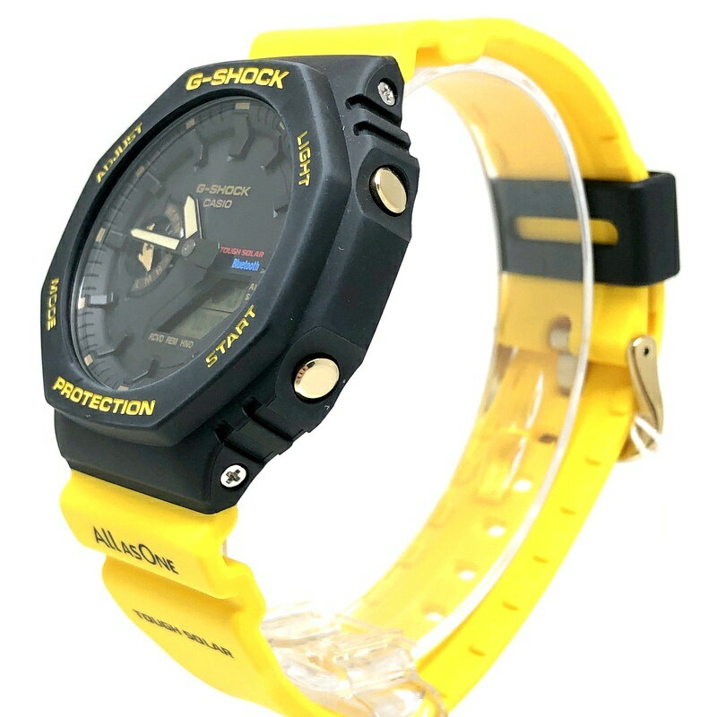 G-SHOCK ジーショック CASIO カシオ 腕時計 GA-B2100K-9A イルクジ2023 初代カラー タフソーラー Bluetooth搭載 LEDライト オクタゴン カシオーク ブラック×イエロー アイサーチジャパン イルカクジラ アナデジ 2023年6月発売 三国ケ丘店 IT26UQY1B31S 【中古】
