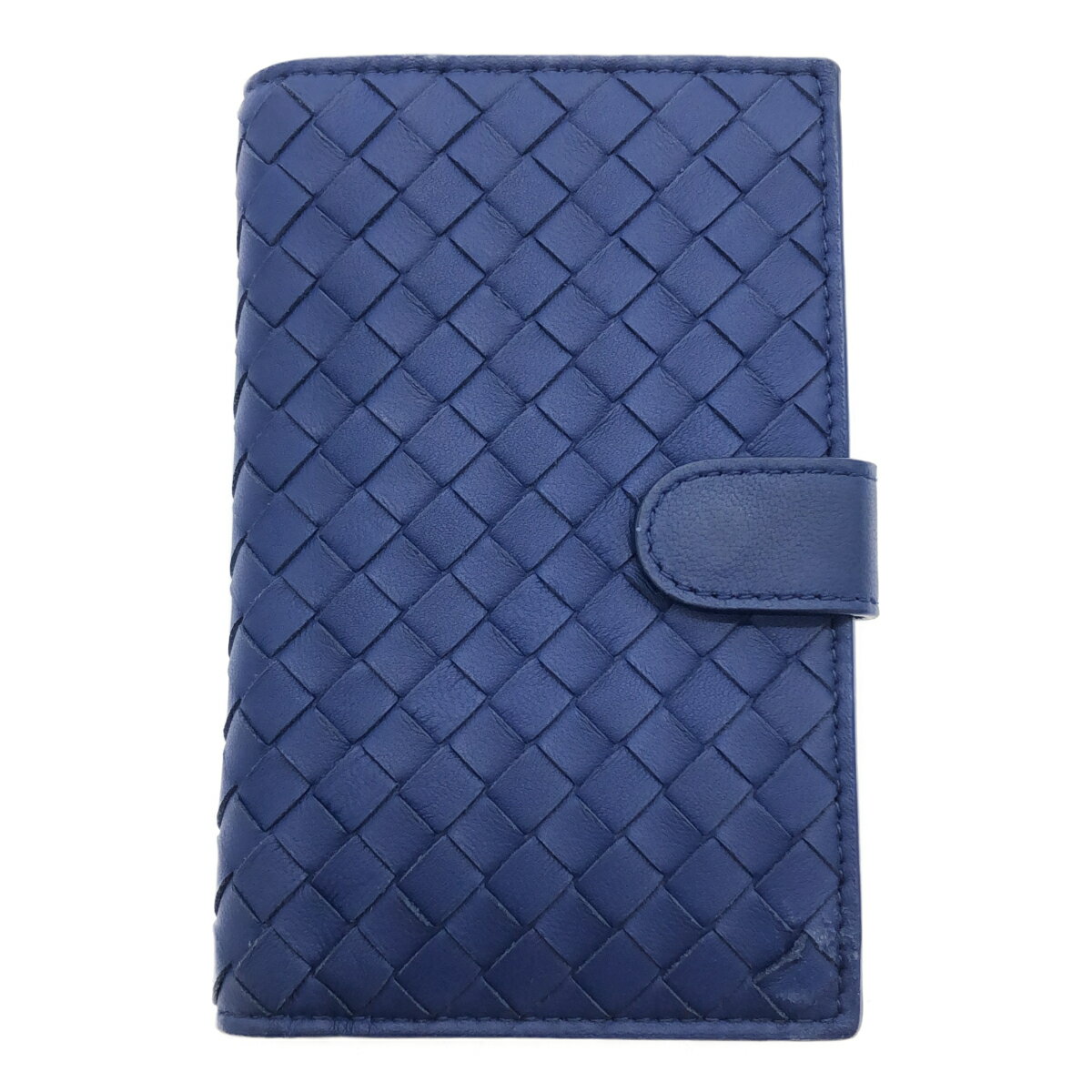 BOTTEGA VENETA ボッテガヴェネタ 長財布 ラウンドファスナー 財布 レディース メンズ イントレチャート ブルー イタリア 三国ケ丘店 ITWWG0WBDWWK 【中古】 RM0144T