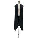 ANN DEMEULEMEESTER 00s レーヨンドローストリングロングベスト 本人期 Archive アーカイブ ノースリーブ ジレ アンドゥムルメステー...