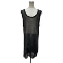 ANN DEMEULEMEESTER 00s ウールシルクシースルーノースリーブロングニット 本人期 Archive トップス カットソー ベスト 紐 ドロース...