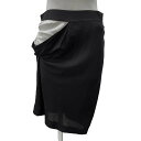 ANN DEMEULEMEESTER 00s レーヨンシフォンサイドアジャスターレイヤードイージースカート ボトムス ウエストゴム アンドゥムルメステール レデ...