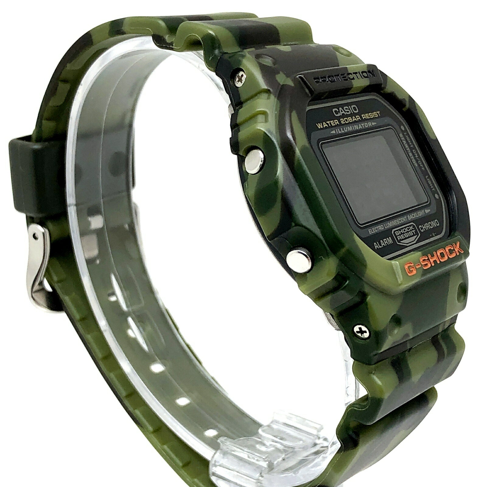 G-SHOCK ジーショック CASIO カシオ 腕時計 DW-5600CF-3 G-PYTHON Gパイソン ニシキヘビ グリーン カモフラージュ 迷彩 反転液晶 2002年9月発売 三国ケ丘店 IT72IOTW7X6J 【中古】