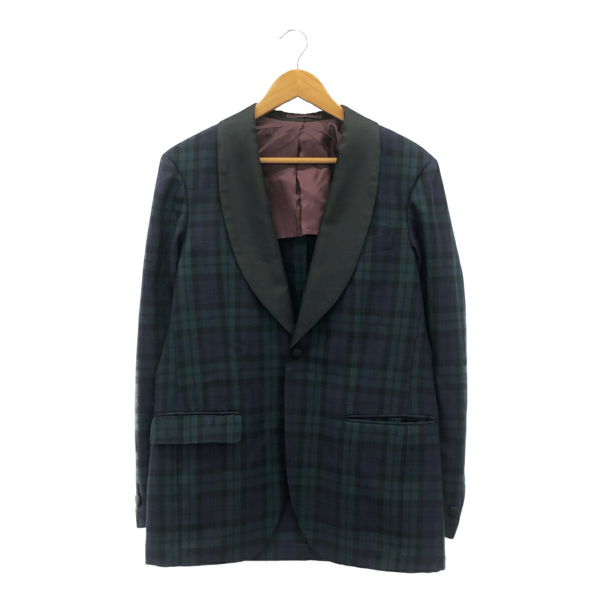 BRILLA per il gusto ブリッラ ペル イル グスト 18AW ブラックウォッチ ディナージャケット 24-16-1144-015 定価￥56,160 ブラック グリーン パーティージャケット ウール キュプラ 日本製 三国ケ丘店 IT42VSHOZSPW 【中古】 RM5025M