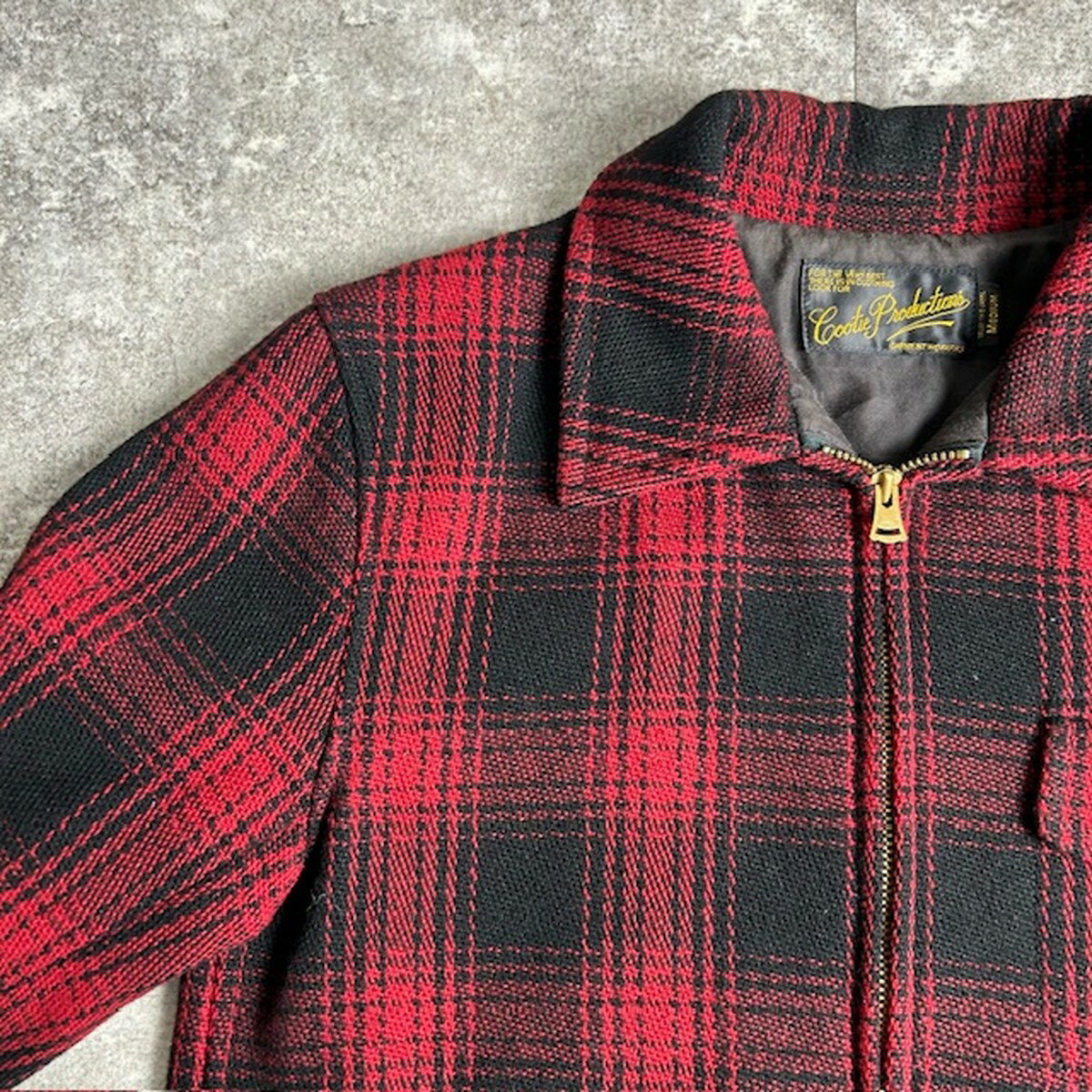 COOTIE PRODUCTIONS クーティープロダクションズ レッド ブラック ウールジャケット 日本製 バッファローチェック アメカジ メンズ M 貝塚店 ITXVMOGQ3A6C 【中古】 RK149KO
