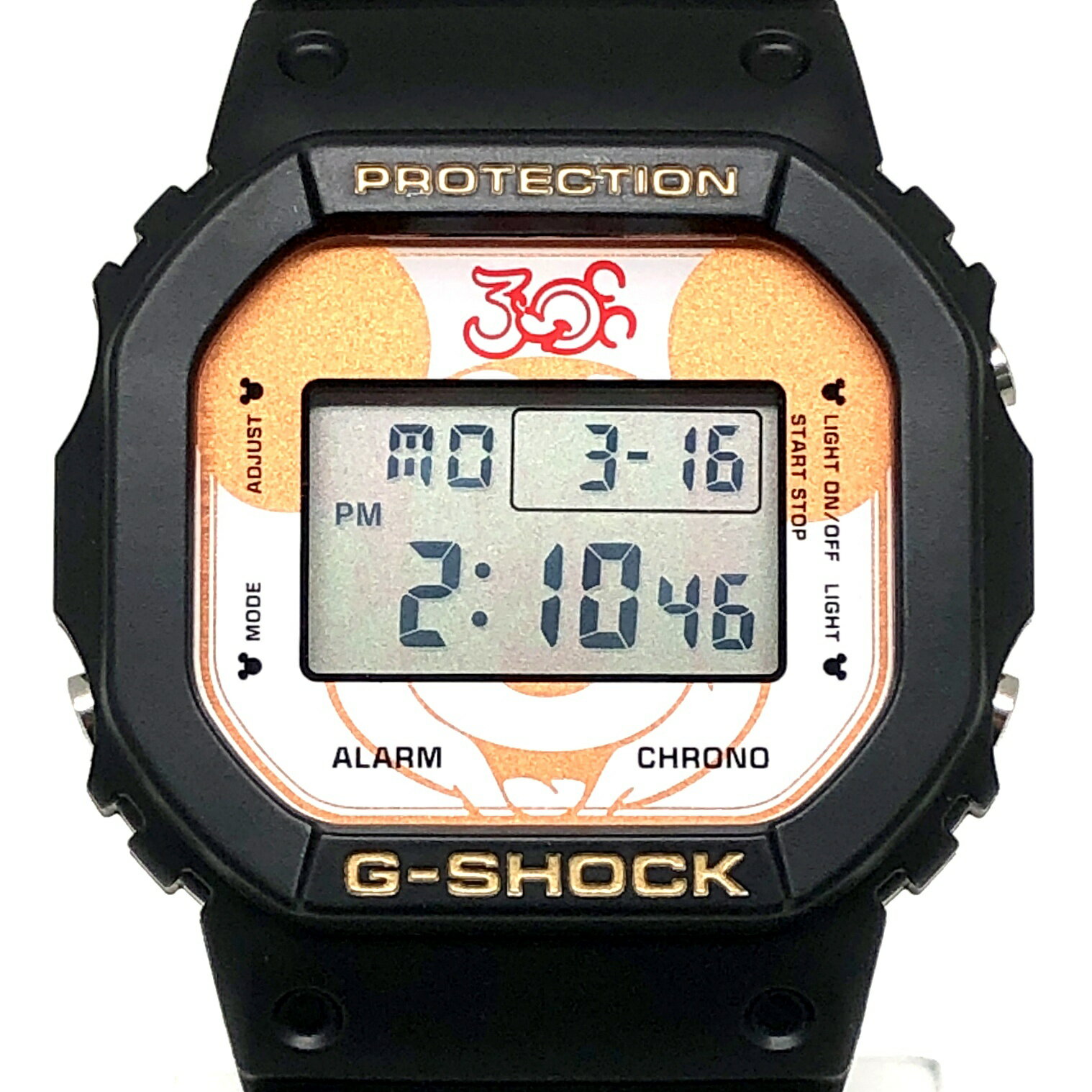 樂天商城 - G-SHOCK ジーショック CASIO カシオ 腕時計 DW-5600VT TOKYO Disney RESORT 30th ANNIVERSARY 東京ディズニーリゾート 30周年記念 コラボレーションモデル 歴代ミッキープリント 限定3000本 ブラック ゴールド 2013年5月発売 三国ケ丘店 ITGRIBGJTOVM 【中古】
