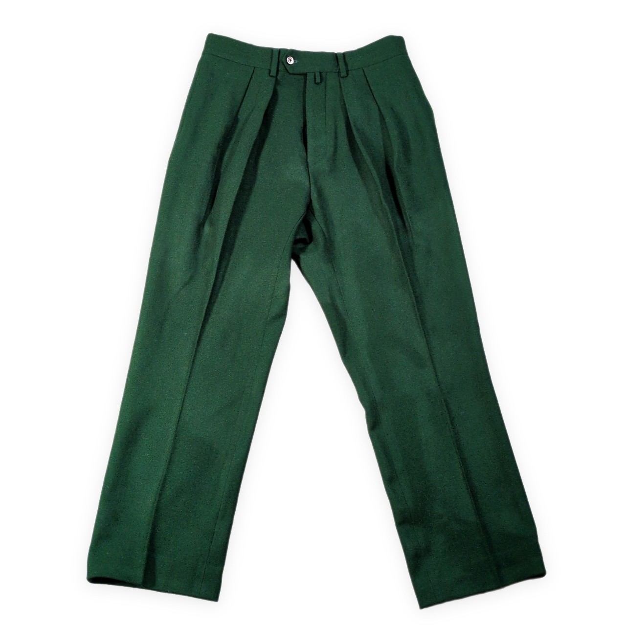Rakuten - NEAT ニート Hainsworth Melton ツータックスラックス ボトム パンツ グリーン ウール メンズ 46 日本製 貝塚店 ITTYJJ8HXX40 【中古】 RK2794D
