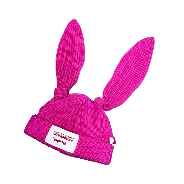 Rakuten - Charles Jeffrey LOVERBOY CHUNKY RABBIT BEANIE チャンキーラビットビーニー ラビットイヤーコットンニットキャップ ワッチ 帽子 服飾雑貨 小物 兎耳 チャールズジェフリーラバーボーイ メンズ レディース ユニセックス 三国ケ丘店 IT80O8N3MATI 【中古】 RM5745I