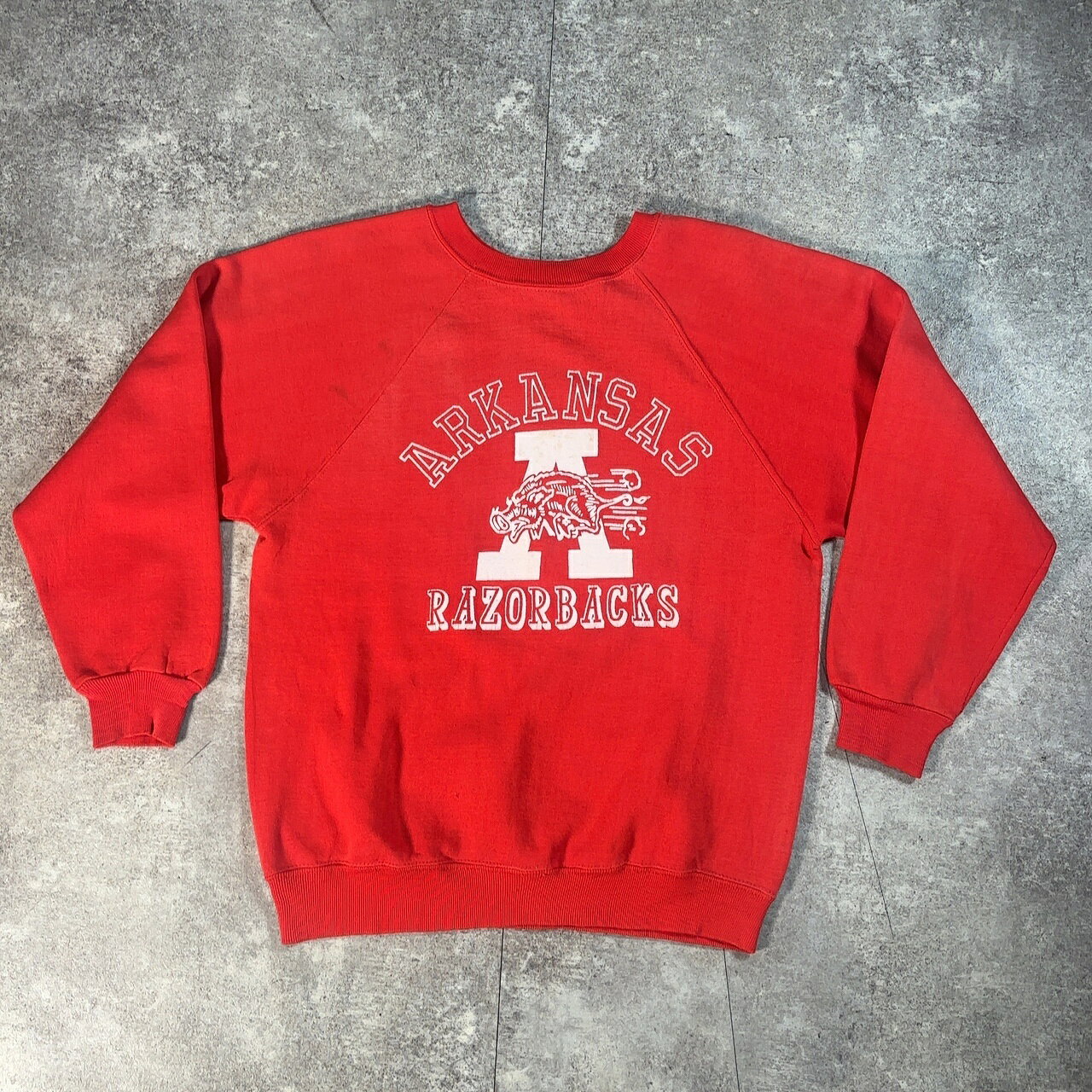 Rakuten - 70’s unknown カレッジスウェット ラグランスウェット vintage ヴィンテージ レッド ARKANSAS メンズ トップス アメカジ 貝塚店 IT2J9EKGZ3K0 【中古】 RK399KO