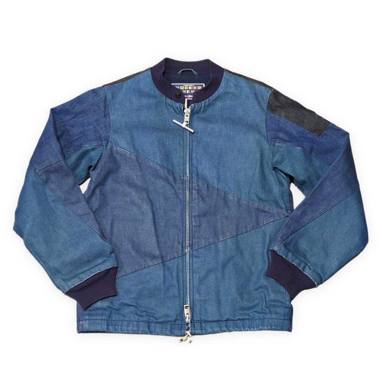 Rakuten - N.HOOLYWOOD エヌハリウッド MIGHTY-MAC マイティーマック デニムブルゾン パッチワーク ジャケット JKT デニム切替 メンズ インディゴブルー 貝塚店 ITP5J18R1846 【中古】 RK2873D