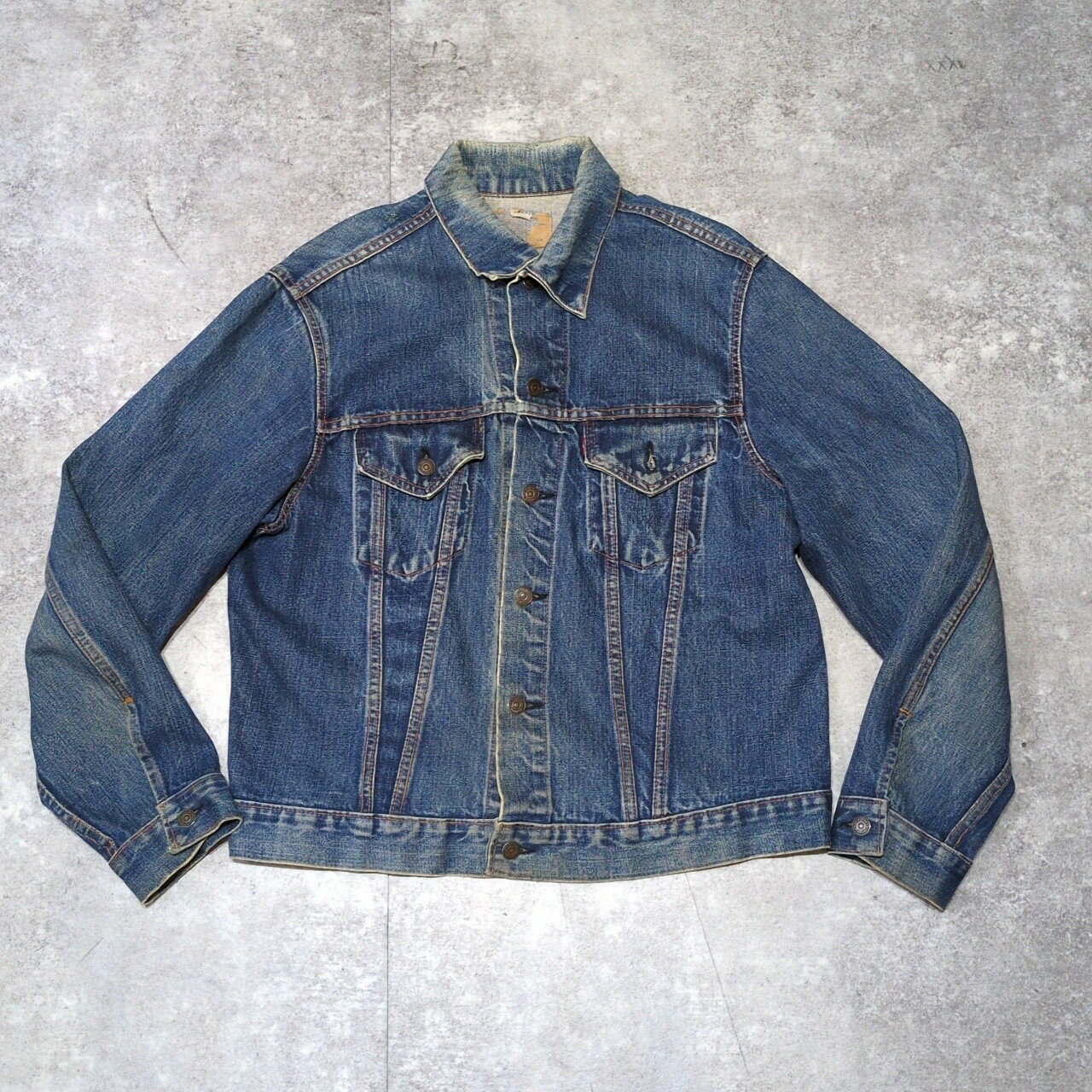 Rakuten - LEVI'S リーバイス デニムジャケット Gジャン バックプリント アメリカ製 USA 70505 BIG-E 刻印525 60s 70s ヴィンテージ 貝塚店 ITACGCR9P6K0 【中古】 RK422KO