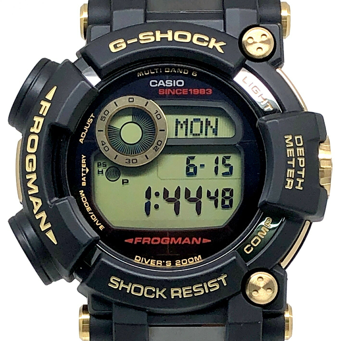Rakuten - G-SHOCK ジーショック CASIO カシオ 腕時計 GWF-D1035B-1 FROGMAN 35th ANNIVERSARY GOLD TORNADO フロッグマン Gショック誕生30周年記念 ゴールドトルネード 電波ソーラー トリプルセンサー 水深・方位・温度計測 2017年11月発売 三国ケ丘店 ITEGWKL00CWS 【中古】