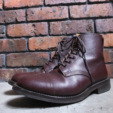 Trickers トリッカーズ M7792 MARGARET HOWELL マーガレットハウエル ストレートチップブーツ スコッチグレイン シボ ワインレッド ダイナイト メンズ NEXT51三国ヶ丘店 10974762【中古】RM11H