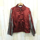 COMME des GARCONS コムデ ギャルソン コムコム 15AW スイングトップジャケット スカジャン アウター JKT レッド ボルドー シルバー レディース サイズS 三国ヶ丘店 654540 【USED】 RM992N