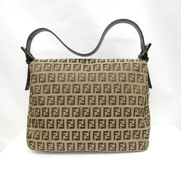 FENDI フェンディ ハンドバッグ ワンショルダー バッグ マンマバケット ズッカ柄 ベージュ ブラウン 8BR004 イタリア製 キャンバス レザー レディース 鞄 東大阪店 286357【中古】 RYB0441