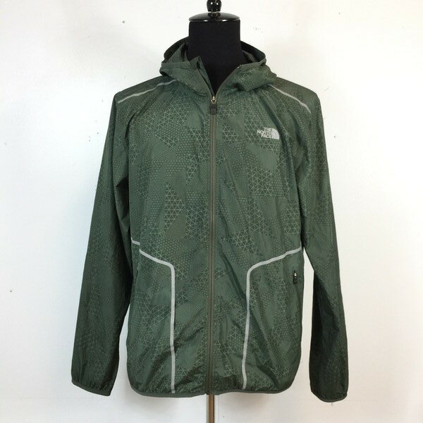 ザノースフェイス THE NORTH FACE MEN'S AMPERE WIND TRAINER パーカー 羽織 長袖 薄手 NF0A2TG4 グリーン green 緑 メンズ L G 貝塚店 950618 【中古】 RK9454